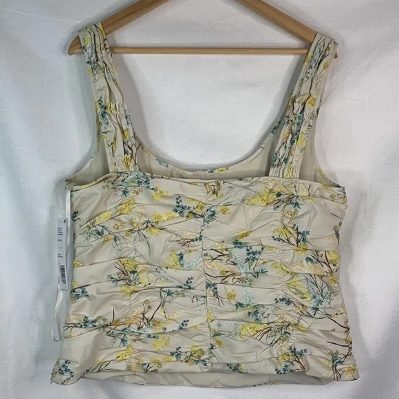 Antonio Melani Rouched Floral Clementine Top- NWT - Picture 9 of 16